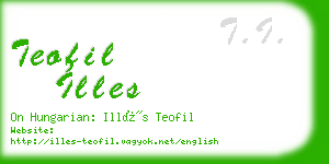 teofil illes business card